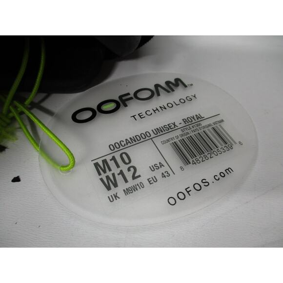 OOFOS Oocandoo Recovery Sandals Shoes Royal Blue Black Mens Sz 10